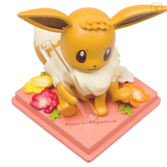 Japan Pokemon Single Flower Vase Figure - Eevee : Poppy Flower - 7
