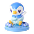 Japan Pokemon Single Flower Vase Figure - Piplup / Baby Blue Eyes - 1