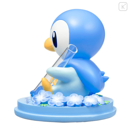 Japan Pokemon Single Flower Vase Figure - Piplup / Baby Blue Eyes - 4