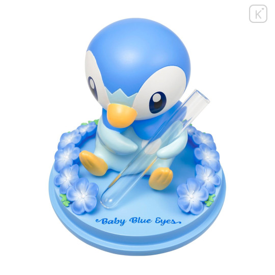 Japan Pokemon Single Flower Vase Figure - Piplup / Baby Blue Eyes - 7