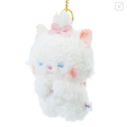 Japan Disney Store Fluffy Plush Keychain - Marie Cat / Hoccho Blessed - 2