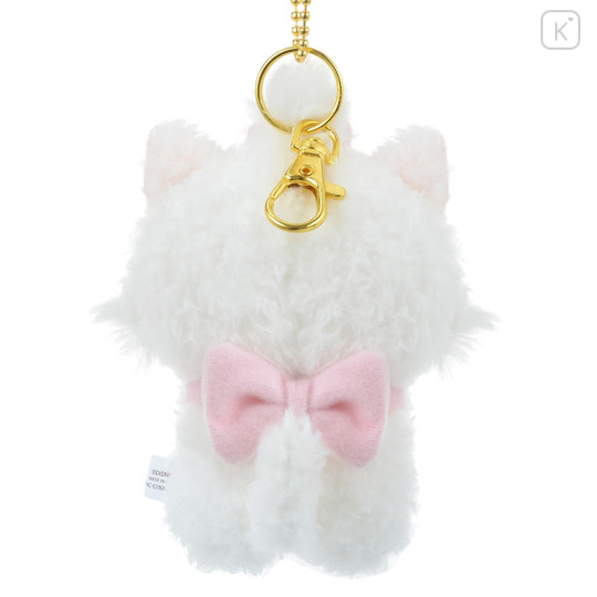 Japan Disney Store Fluffy Plush Keychain - Marie Cat / Hoccho Blessed - 4