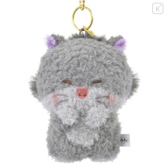 Japan Disney Store Fluffy Plush Keychain - Lucifer Cat / Hoccho Blessed - 1