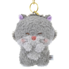 Japan Disney Store Fluffy Plush Keychain - Lucifer Cat / Hoccho Blessed