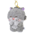 Japan Disney Store Fluffy Plush Keychain - Lucifer Cat / Hoccho Blessed - 2