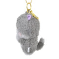 Japan Disney Store Fluffy Plush Keychain - Lucifer Cat / Hoccho Blessed - 3