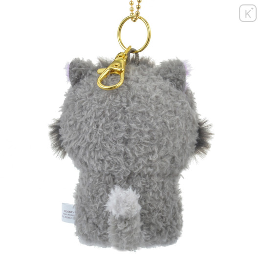 Japan Disney Store Fluffy Plush Keychain - Lucifer Cat / Hoccho Blessed - 4