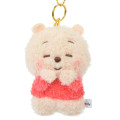 Japan Disney Store Fluffy Plush Keychain - Pooh / Hoccho Blessed - 1