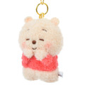 Japan Disney Store Fluffy Plush Keychain - Pooh / Hoccho Blessed - 2