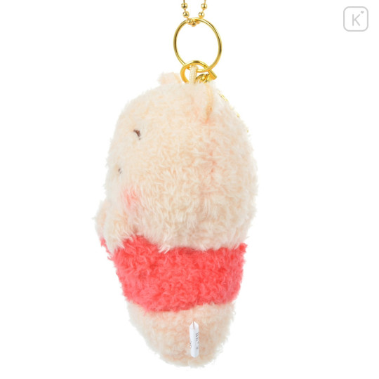 Japan Disney Store Fluffy Plush Keychain - Pooh / Hoccho Blessed - 3