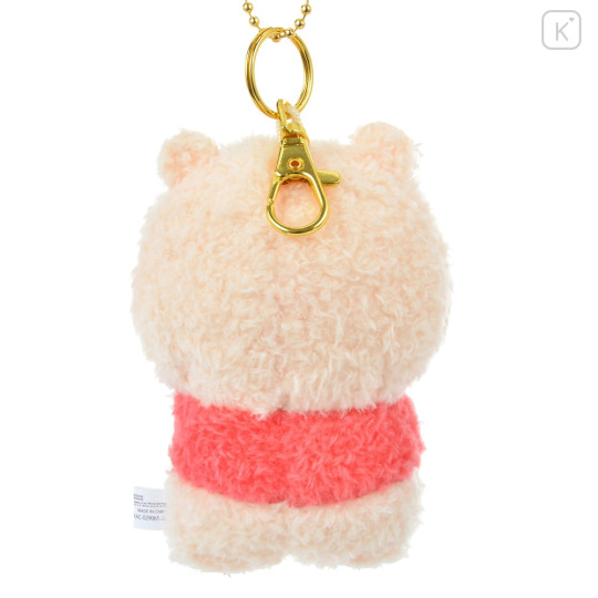 Japan Disney Store Fluffy Plush Keychain - Pooh / Hoccho Blessed - 4