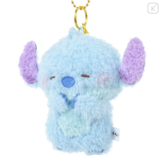 Japan Disney Store Fluffy Plush Keychain - Stitch / Hoccho Blessed - 2