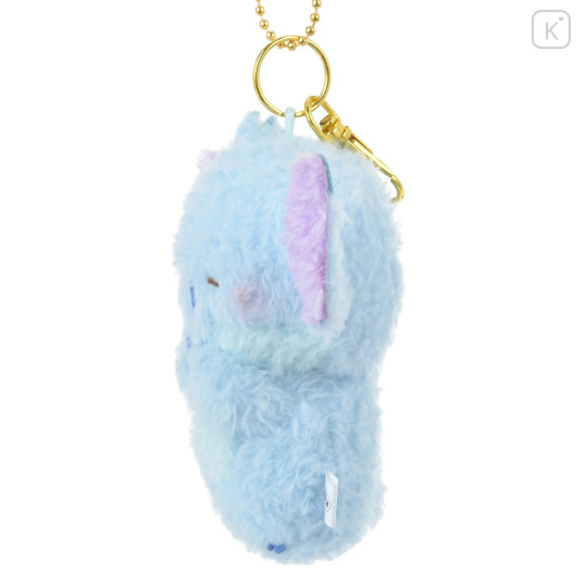 Japan Disney Store Fluffy Plush Keychain - Stitch / Hoccho Blessed - 3