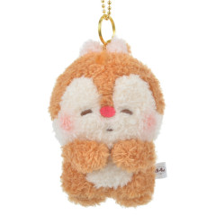 Japan Disney Store Fluffy Plush Keychain - Dale / Hoccho Blessed