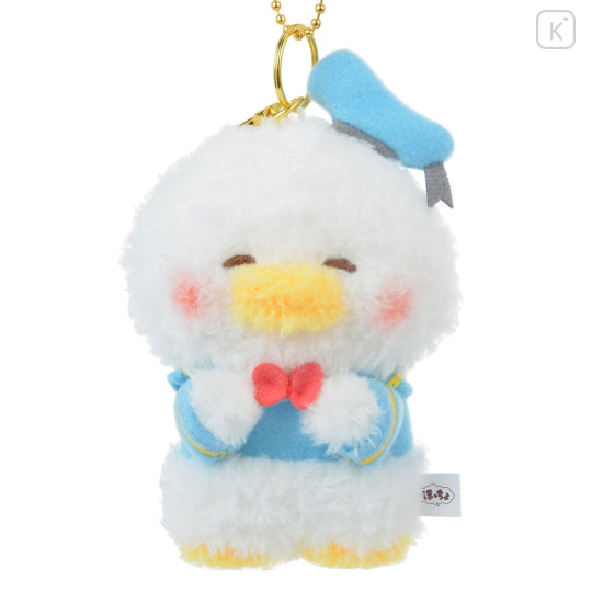 Japan Disney Store Fluffy Plush Keychain - Donald Duck / Hoccho Blessed - 1