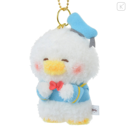 Japan Disney Store Fluffy Plush Keychain - Donald Duck : Hoccho Blessed - 2