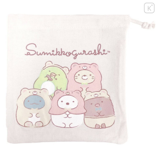 Japan San-X Tote Bag & Drawstring Bag Set - Sumikko Gurashi / Bear Kuma - 2