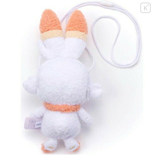 Japan Pokemon Plush Fluffy Pochette - Scorbunny / Pokepeace - 2