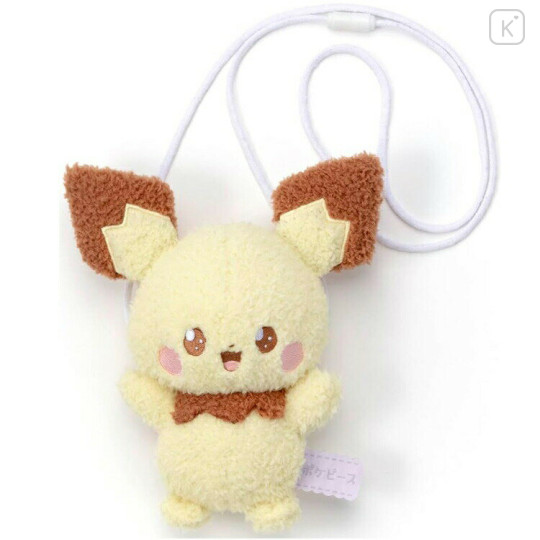 Japan Pokemon Plush Fluffy Pochette - Pichu / Pokepeace - 1