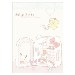 Japan Sanrio Mini Notepad - Room Party / Hello Kitty 50th Anniversary