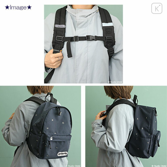 Japan Ghibli Outdoor Backpack - My Neighbor Totoro / Black Ball / Navy - 3