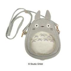 Japan Ghibli Plush Fluffy Pochette - My Neighbor Totoro / Grey