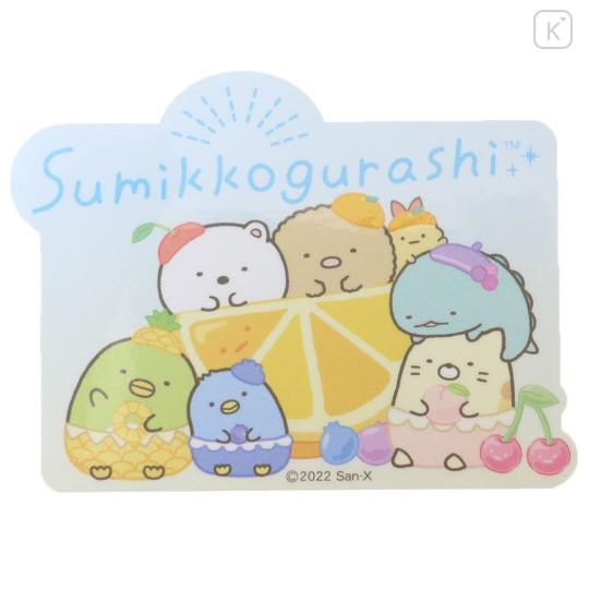 Japan San-X Vinyl Sticker - Sumikko Gurashi / Fruit Vacation - 1