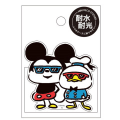 Japan Disney Vinyl Deco Sticker - Mickey Mouse & Donald Duck / Kanahei