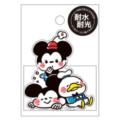 Japan Disney Vinyl Deco Sticker - Mickey & Minnie Mouse & Donald Duck / Kanahei