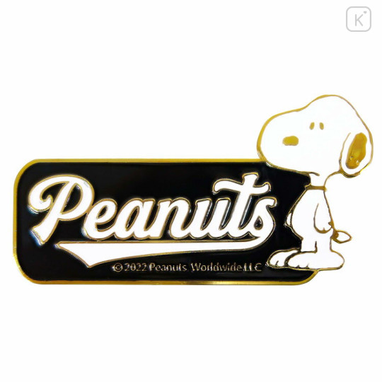 Japan Peanuts Emblem Deco Sticker - Snoopy : Gold - 1