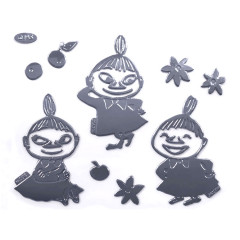 Japan Moomin Emblem Deco Sticker - Little My : SIlver
