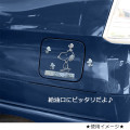 Japan Peanuts Emblem Deco Sticker - Snoopy & Woodstock : Sliver - 2