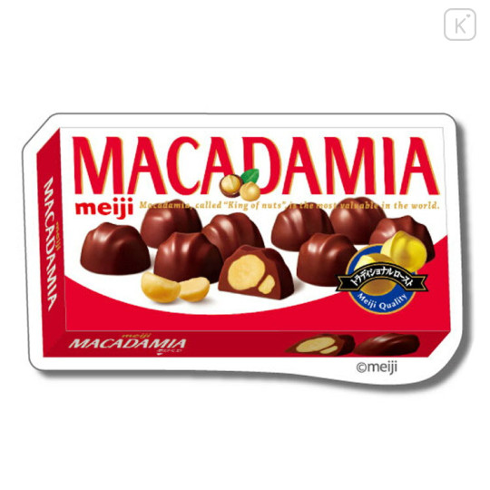 Japan Vinyl Deco Sticker - Meiji Macadamia Chocolate - 1