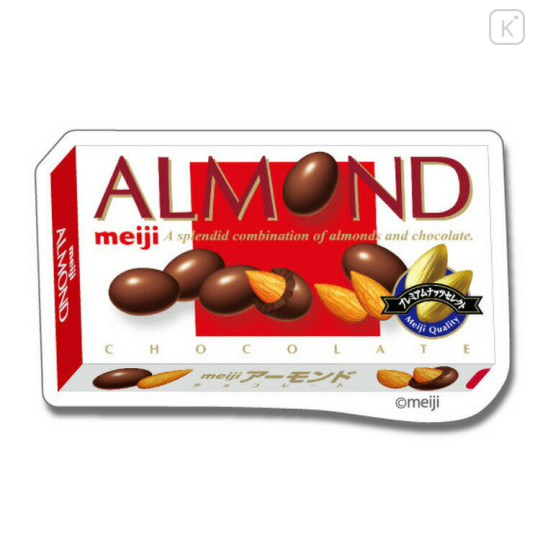 Japan Vinyl Deco Sticker - Meiji Almond Chocolate - 1