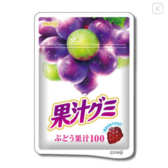 Japan Vinyl Deco Sticker - Meiji Fruit Juice Gummy / Grape - 1