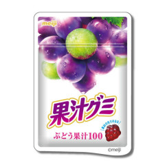 Japan Vinyl Deco Sticker - Meiji Fruit Juice Gummy / Grape