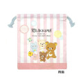 Japan San-X Drawstring Bag - Rilakkuma / Smiling Happy For You Pink - 2