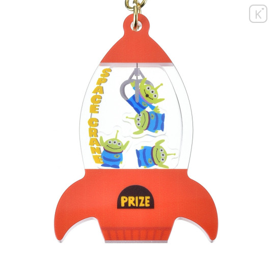 Japan Disney Store Shaka Shaka Keychain - Little Green Men : Rocket - 4