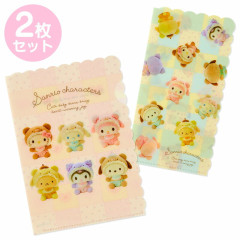 Japan Sanrio Original Clear File Set - Latte Bear Baby