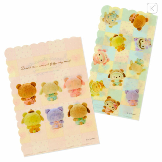 Japan Sanrio Original Clear File Set - Latte Bear Baby - 2