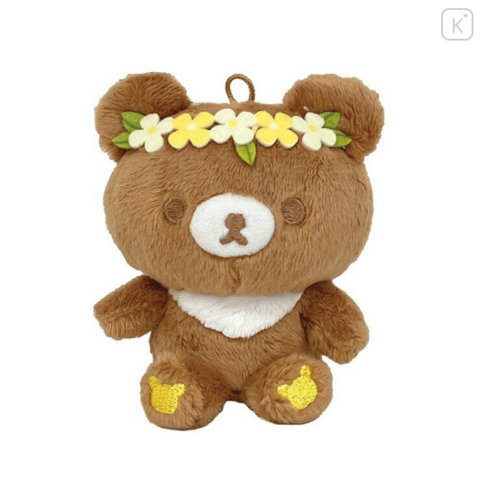 Japan San-X Play Charm Phone Holder - Chairoikoguma : Flower - 1