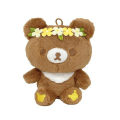 Japan San-X Play Charm Phone Holder - Chairoikoguma : Flower