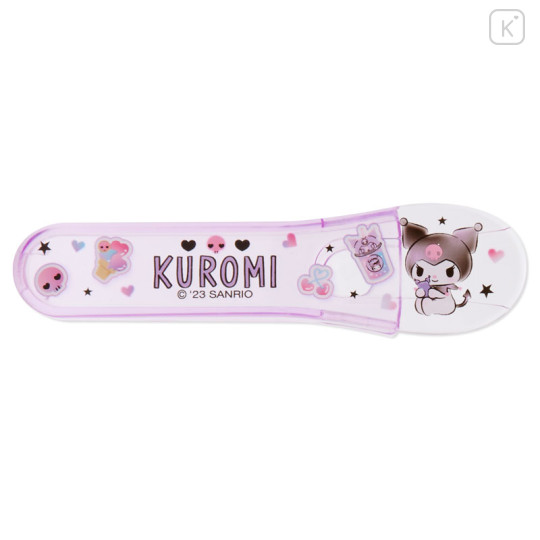 Japan Sanrio Original Scissors with Cap - Kuromi - 3