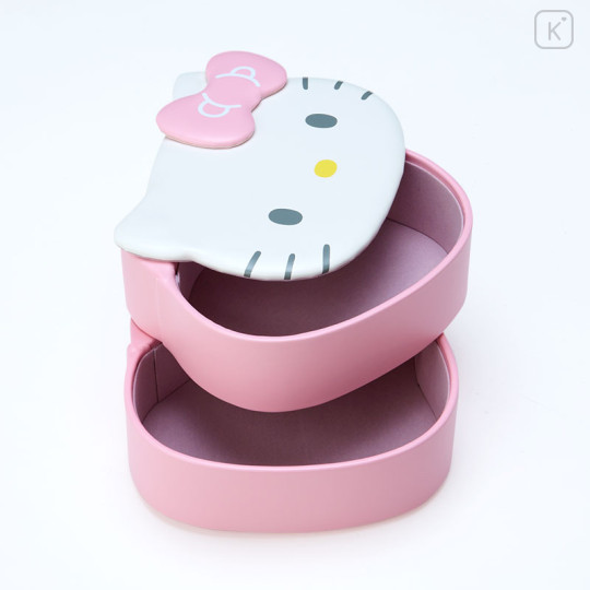 Japan Sanrio Original Face Shaped Accessory Tray 2 Tiers - Hello Kitty - 2