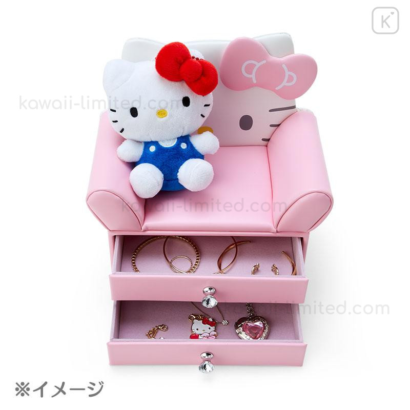 Japan Sanrio Original Sofa Shaped Accessory Case 2 Tiers - Hello Kitty