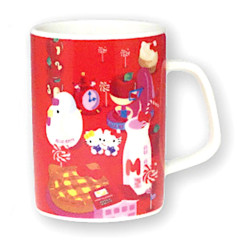 Japan Sanrio Ceramic Mug - Hello Kitty Red / 50th Anniversary