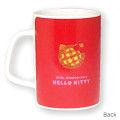 Japan Sanrio Ceramic Mug - Hello Kitty Red / 50th Anniversary - 2