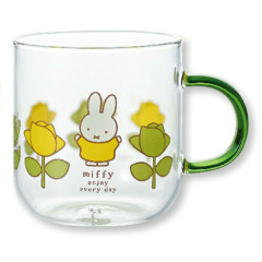 Japan Miffy Glass Mug - Miffy / Rose