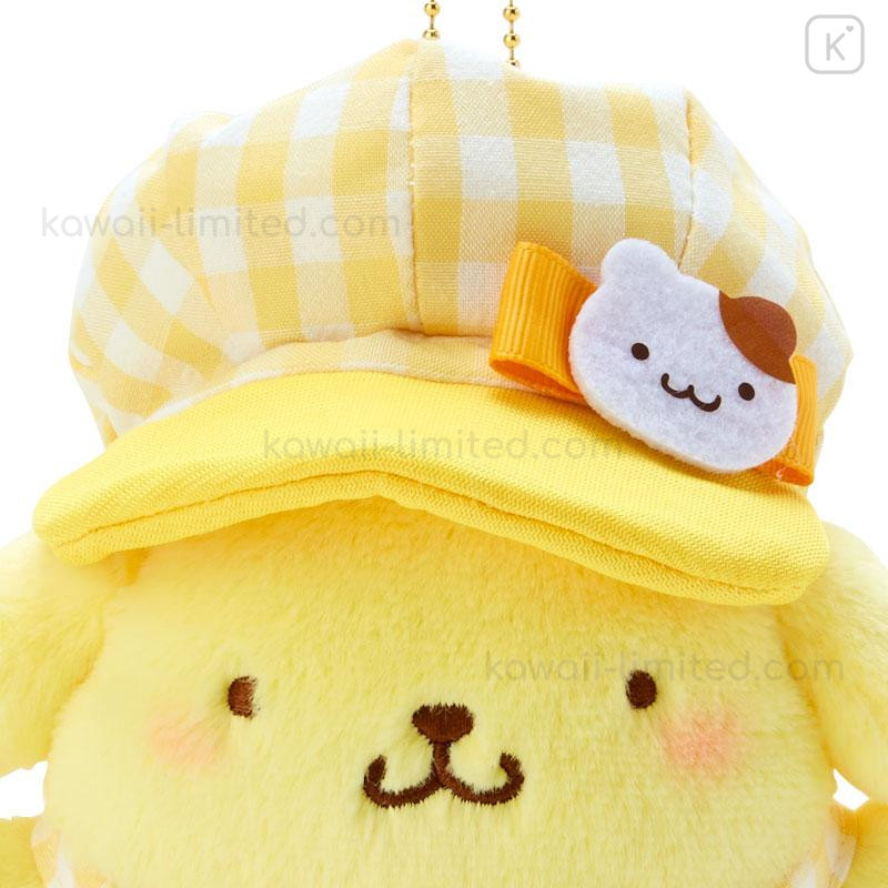 Japan Sanrio Mascot Holder - Pompompurin / Gingham Casquette