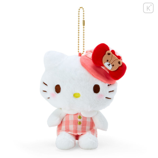 Japan Sanrio Mascot Holder - Hello Kitty / Gingham Casquette - 1